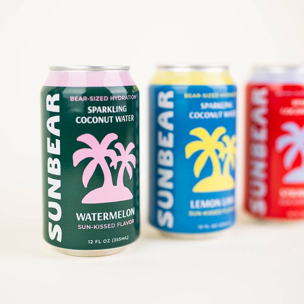 Sunbear - Sparkling Coconut Water — Watermelon 12 Pack: 12 Pack